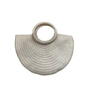 Max Studio woven kids purse handbag lined clean natural tan shade euc like new